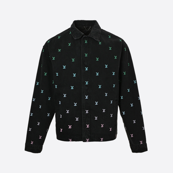 Louis Vuitton gradient fully embroidered denim jacket