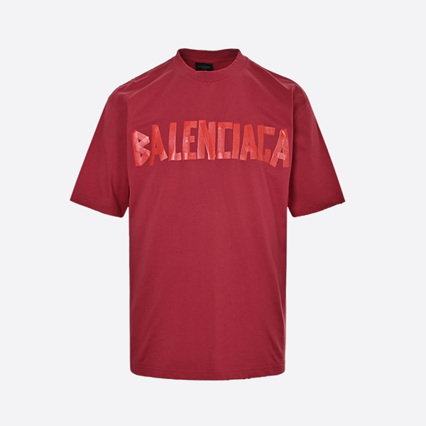 Balenciaga Masking Tape Printed Short Sleeve