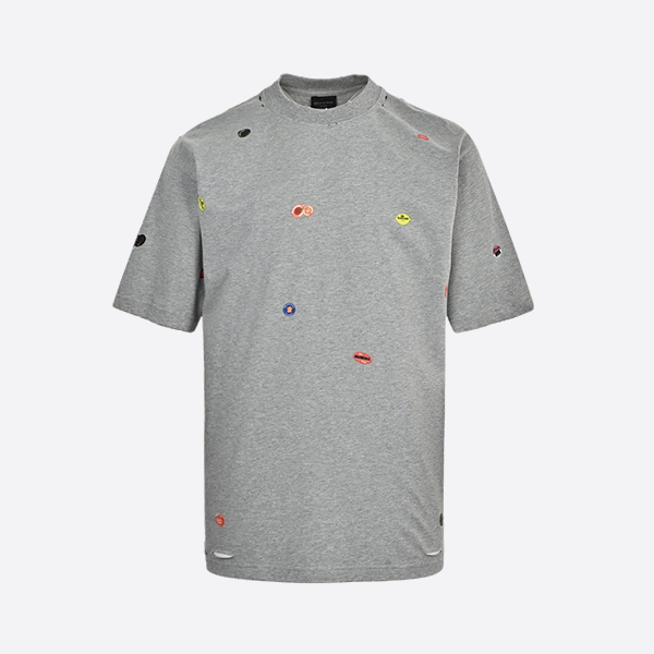 Balenciaga Fruit Sticker Print Short Sleeve