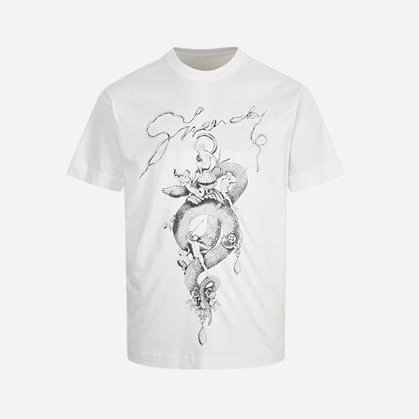 Givenchy 24ss reflective lettering short sleeves