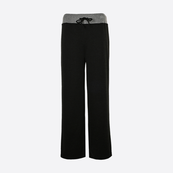 ALO American wide-leg trousers with patchwork belt
