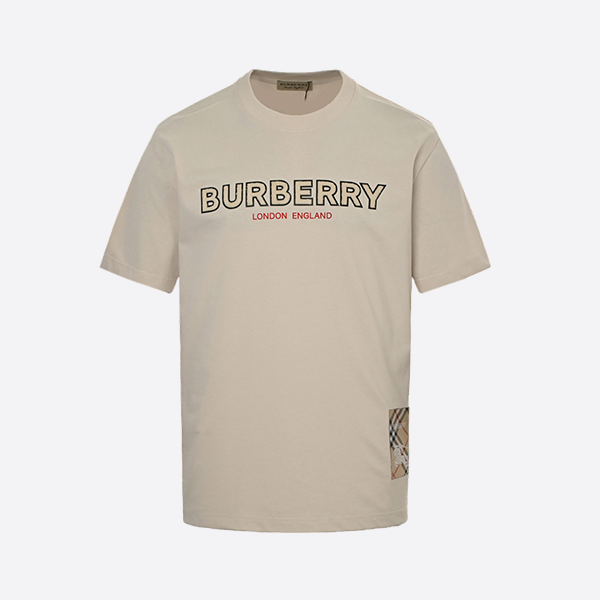 Burberry 25ss towel embroidered letter logo short sleeve