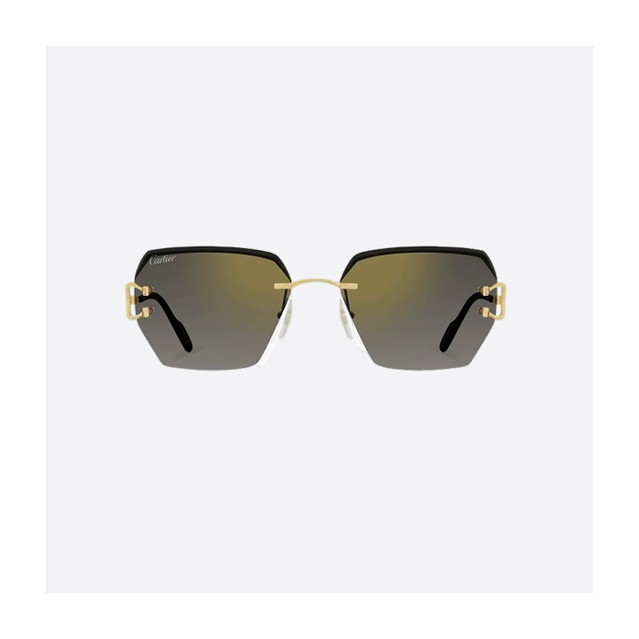 Cartier pure titanium frameless diamond cut sunglasses CT0466S