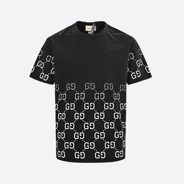 Gucci Double G print gradient short sleeves