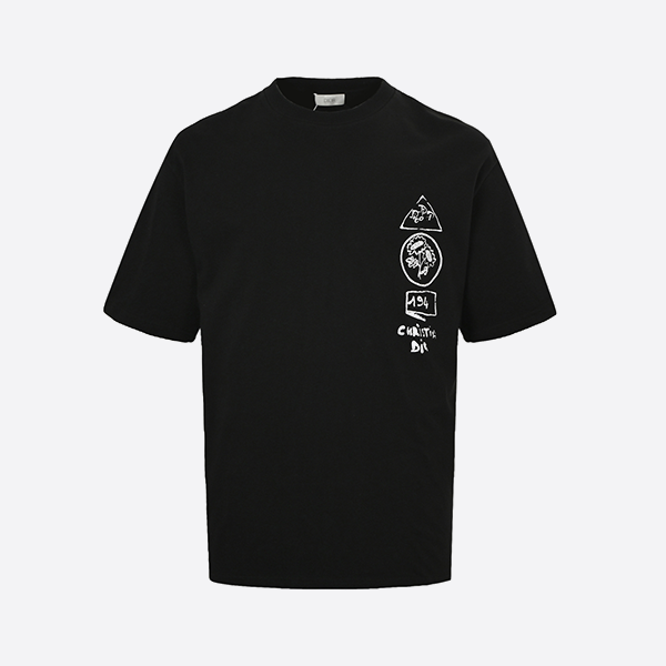 Dior 25ss printed logo short sleeve