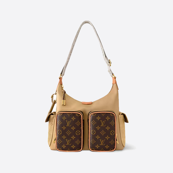 Louis Vuitton Grained Calfskin Hobo Cargo Bag M12697