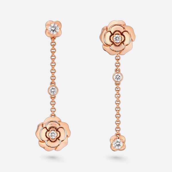 Chanel Extrait de Camélia Transformable Earrings Diamond J12375