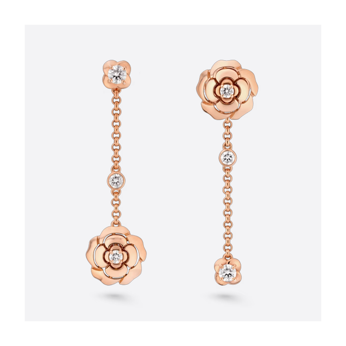 Chanel Extrait de Camélia Transformable Earrings Diamond J12375