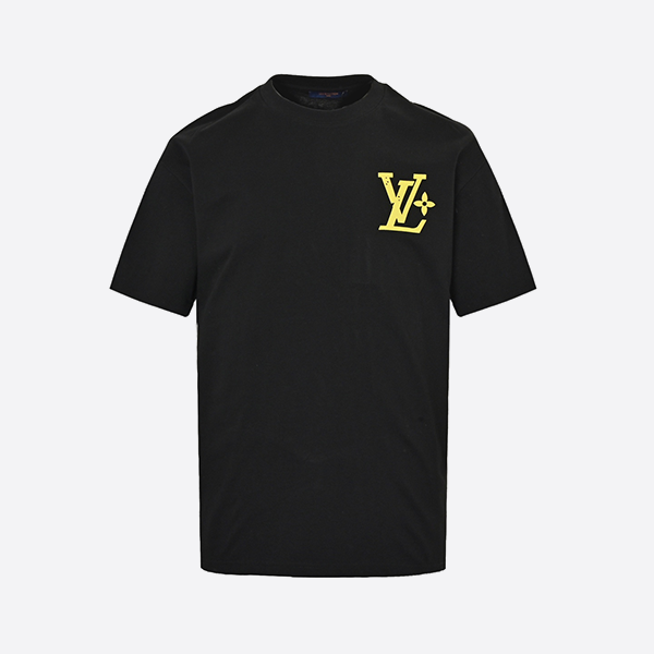 Louis Vuitton 25ss mottled letters monogram suede foam print short sleeves