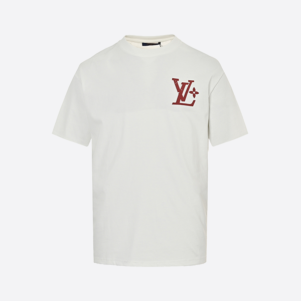 Louis Vuitton 25ss mottled letters monogram suede foam print short sleeves