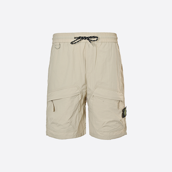 Stone Island Solid Logo Woven Shorts beige