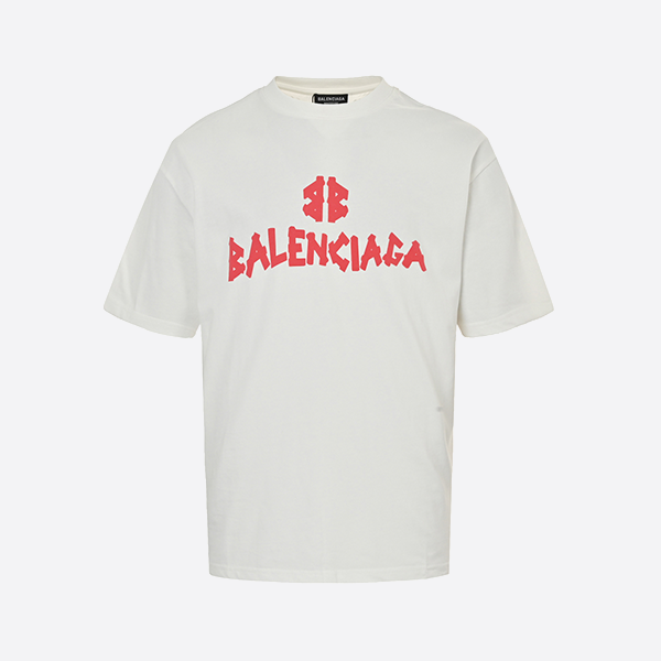 Balenciaga lettering print short sleeves
