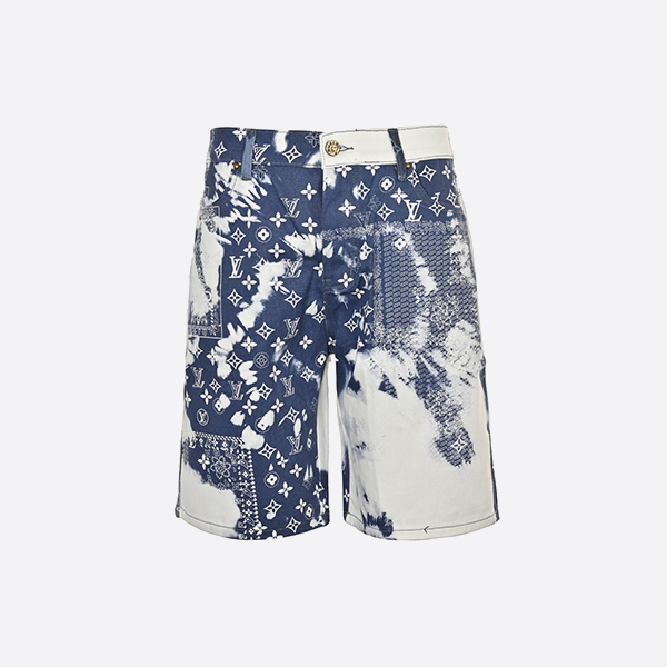 Louis Vuitton Paisley Tie-Dye Denim Shorts