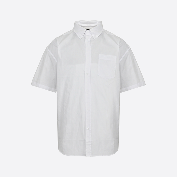 Balenciaga 25ss red signature tape short sleeve shirt