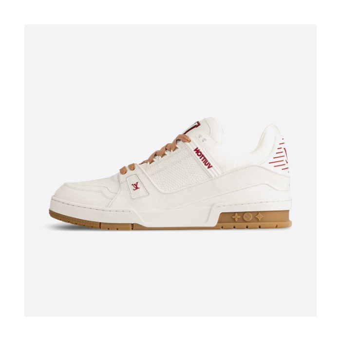 Louis Vuitton trainer white nails 1AHTSF