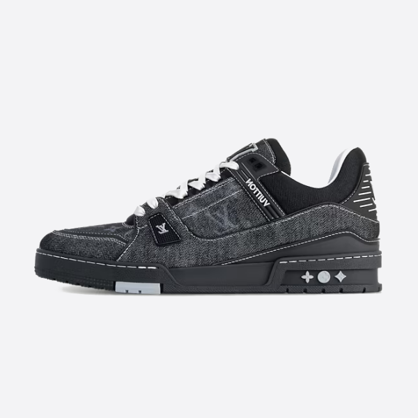 Louis Vuitton Trainer 2025 Denim Color Sneakers 1AHSZD