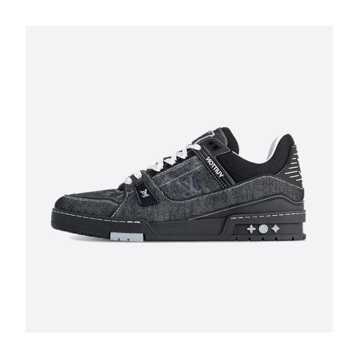 Louis Vuitton Trainer 2025 Denim Color Sneakers 1AHSZD