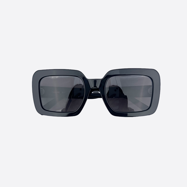 【正】Celine Square Acetate Sunglasses CL40304U Black