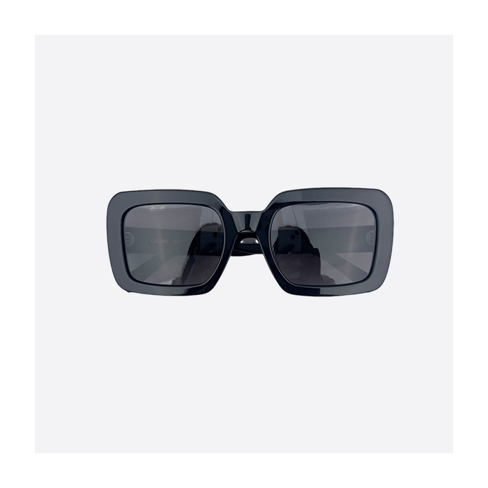 【正】Celine Square Acetate Sunglasses CL40304U Black