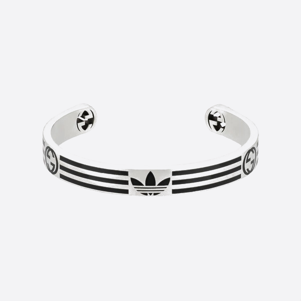 Gucci 925 sterling silver adidas joint series double G trefoil bracelet 702869J84108163