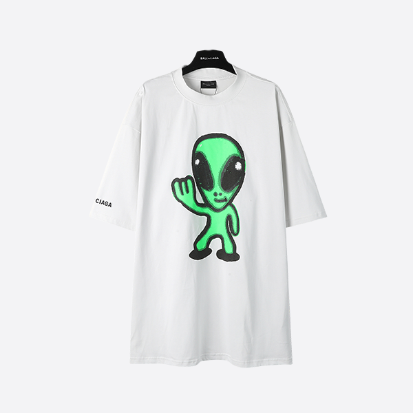 Balenciaga SS25 cartoon alien luminous short sleeve