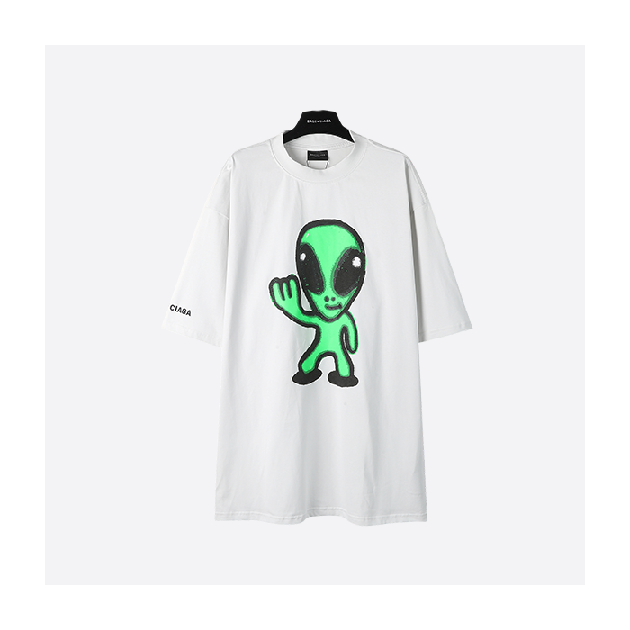 Balenciaga SS25 cartoon alien luminous short sleeve