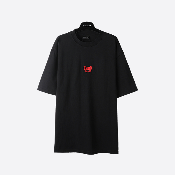 Balenciaga SS25 short sleeves with wheat ear embroidery on the chest