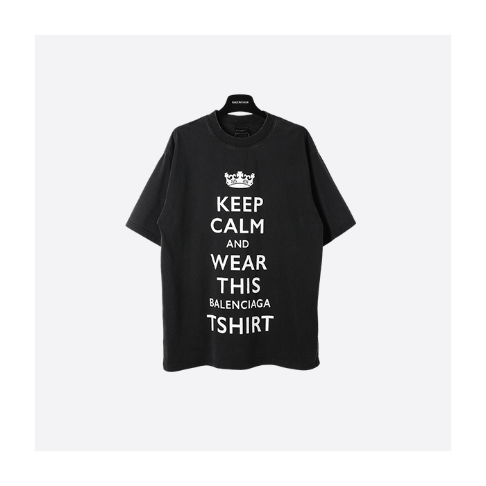 Balenciaga Crown Signature Slogan Short Sleeve