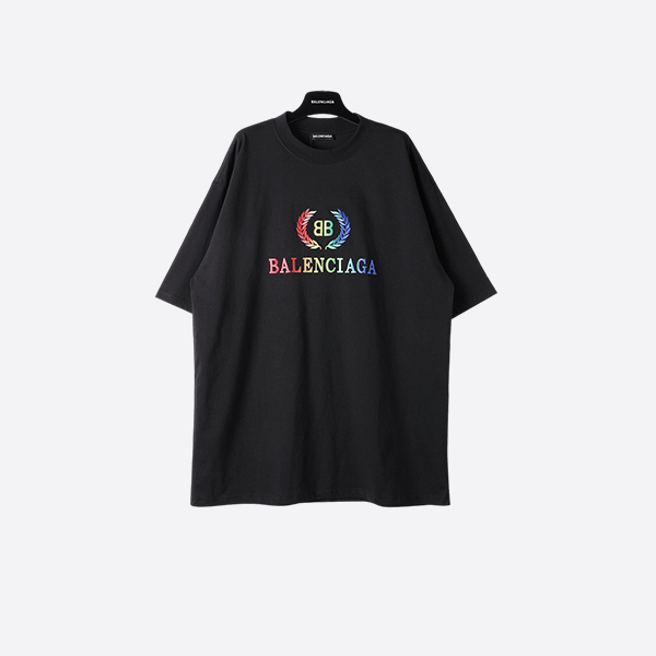 Balenciaga Wheat Ear Rainbow Embroidered T-Sleeve
